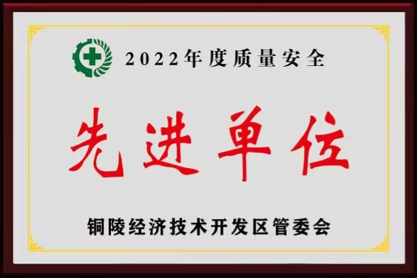 2022年度建筑施工企業(yè)“質(zhì)量管安全先進(jìn)單位”榮譽(yù)稱(chēng)號(hào)